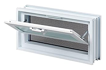Foto de Ventana de ventilación para insertar en una pared de vidrio o ladrillo | Dimensiones cm 38,4x19x8 | Unidad de venta 1 ventana